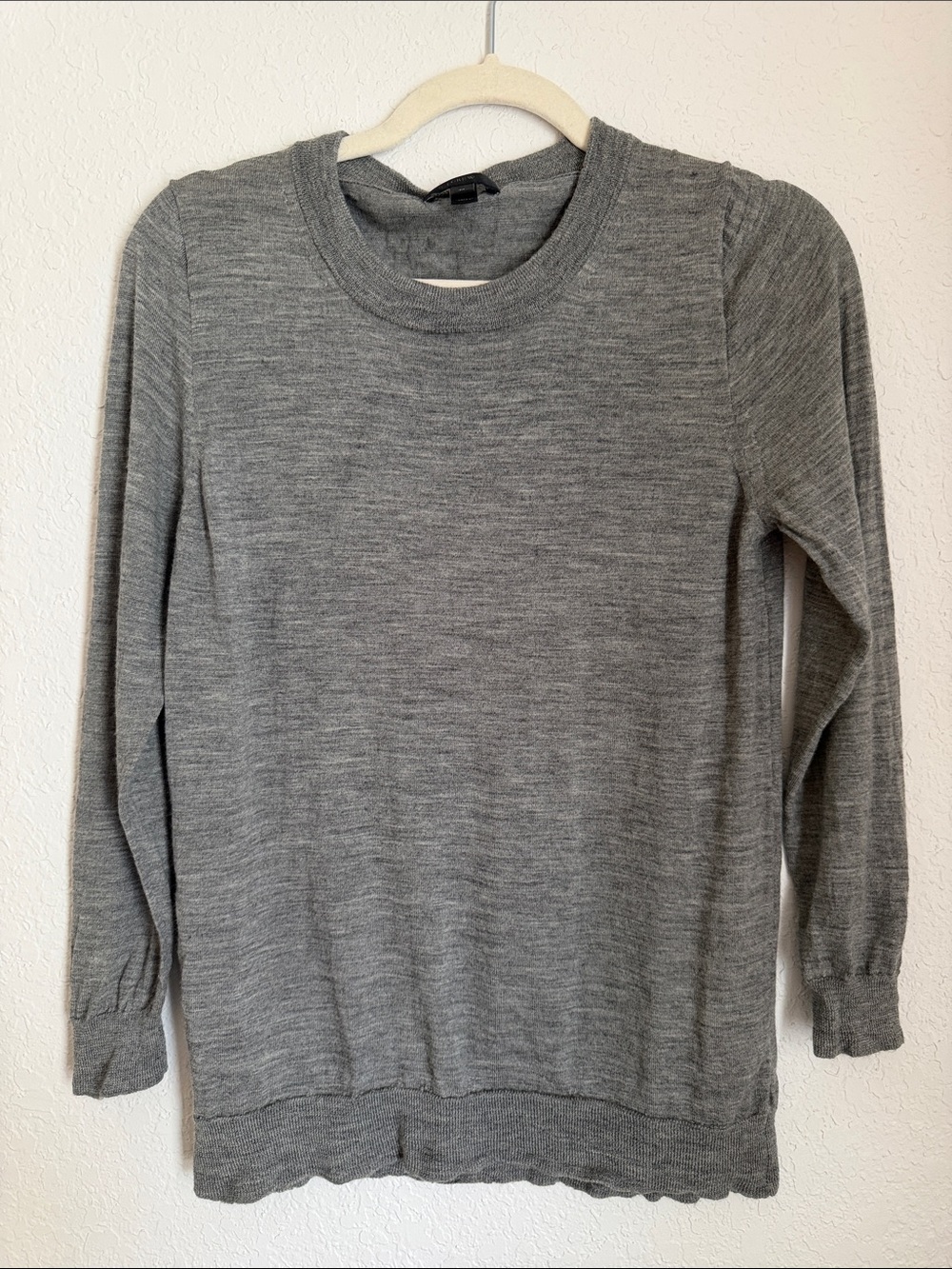 J. Crew Heather Gray Crewneck Sweater